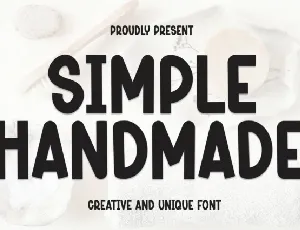 Simple Handmade Display Typeface font