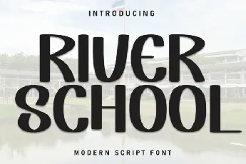 River School Brush font