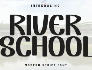 River School Brush font