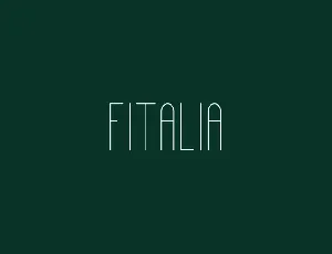 Fitalia font