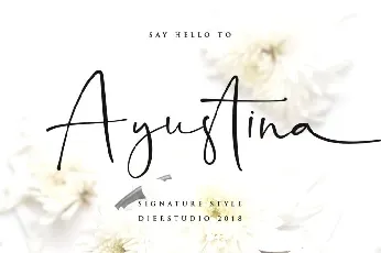 Ayustina Signature font