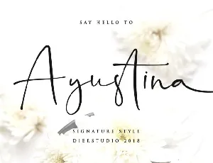 Ayustina Signature font