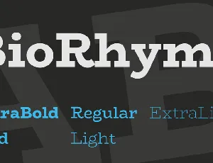 BioRhyme font