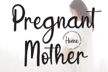 Pregnant Mother Script font