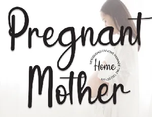 Pregnant Mother Script font