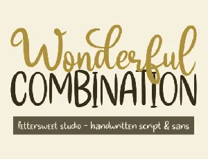 Wonderful Combination font