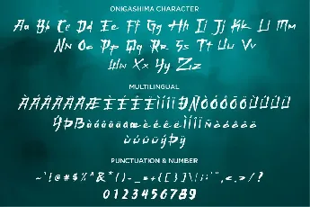 ONIGASHIMA Demo Version font