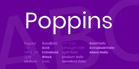 Poppins font