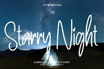 Starry Night Handwritten font