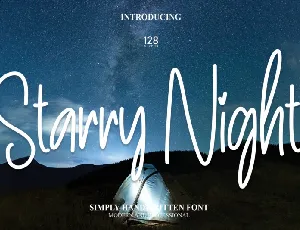 Starry Night Handwritten font