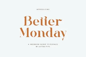 Better Monday font