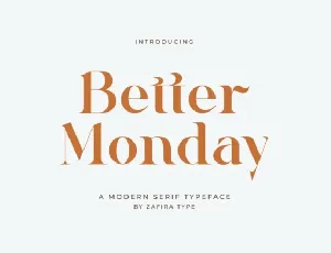 Better Monday font