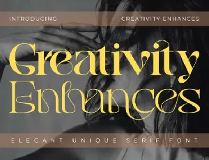 Creativity Enhances font