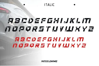 ACCELERARE Demo font