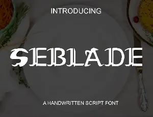 Seblade Black font