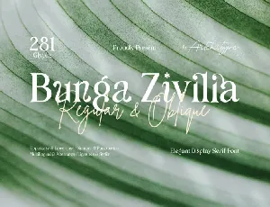 Bunga Zivilia font