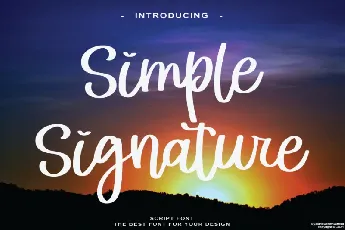 Simple Signature font