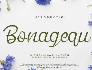 Bonagequ Script font