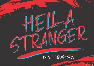 HELLA STRANGER Brush font