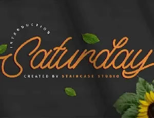 Saturday Monoline Script font