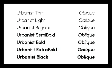 Urbanist Family font