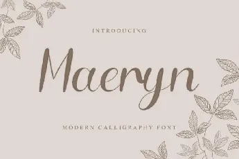 Maeryn Calligraphy font