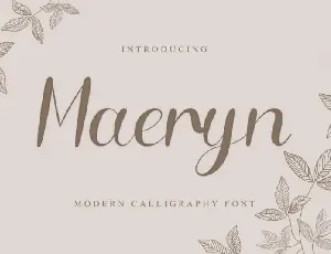 Maeryn Calligraphy font