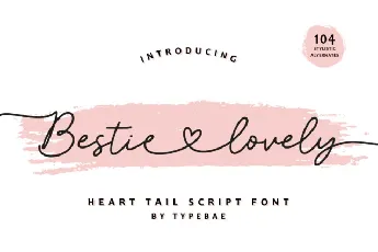 Bestie Lovely font