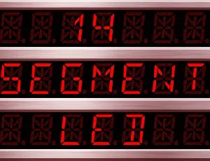 14 Segment LED font