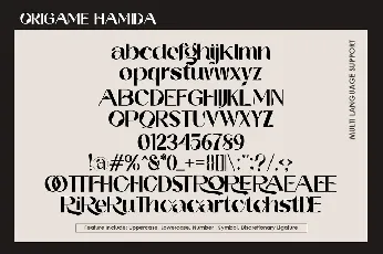 Origamet Hamida font