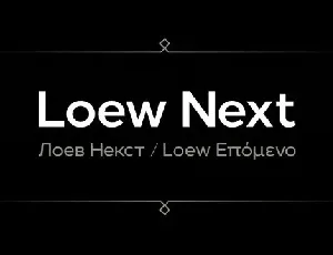 Loew Next Family font