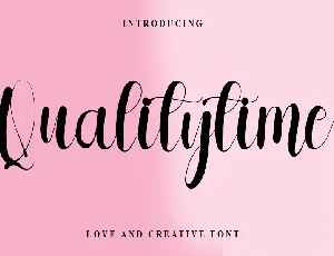 Qualitytime font