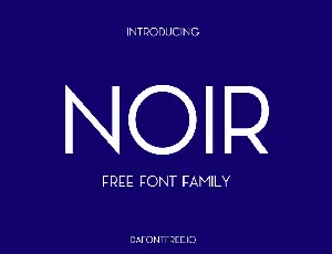 Noir Family font