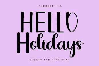 HELLO Holidays font