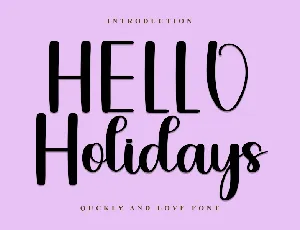 HELLO Holidays font