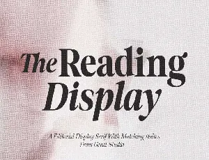 The Reading Display font