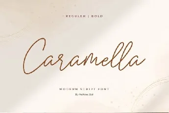 Caramella Monoline Signature font