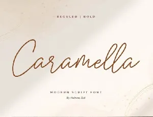 Caramella Monoline Signature font