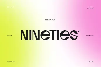 Nineties Display font