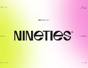 Nineties Display font