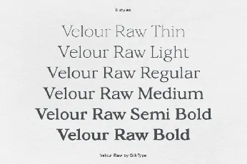 Velour Raw Family font