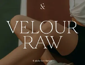 Velour Raw Family font