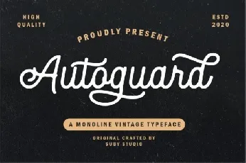 Autoguard Monoline font