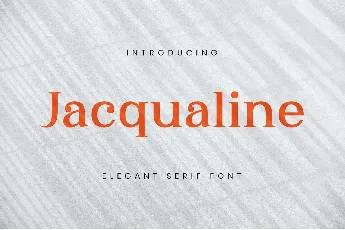 Jacqualine font