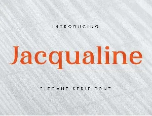 Jacqualine font