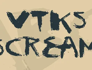 vtks scream font