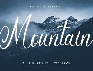 Mountain Calligraphy Typeface font