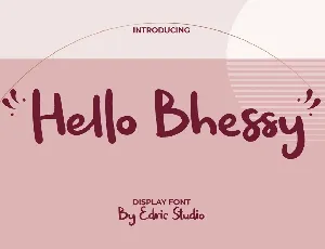 Hello Bhessy font