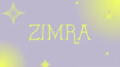 Zimra Display font