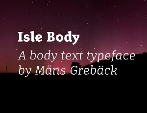 Isle Body Family font